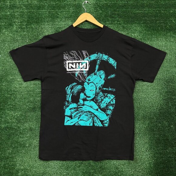 Nine Inch Nails With Teeth Tour Rock Band T-Shirt Size Large - Picture 1 of 4